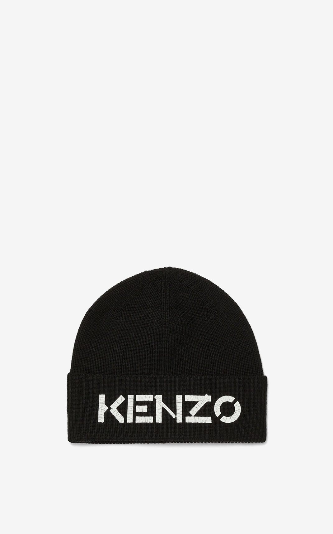 Kenzo Logo knit Bere Bayan Siyah | 5476-WRVPT